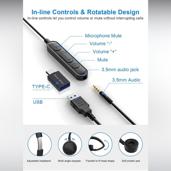 New Bee Telephone Headset - Picture 10 of 11